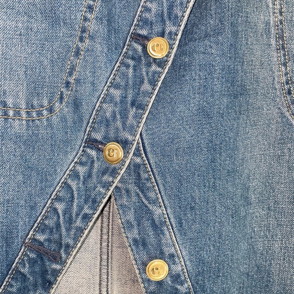 CULT GAIA X GAP Asymmetrical Denim Maxi Skirt Size 28/6 - Picture 5 of 10